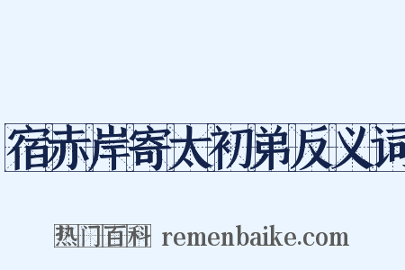宿赤岸寄太初弟反义词是什么意思的图片